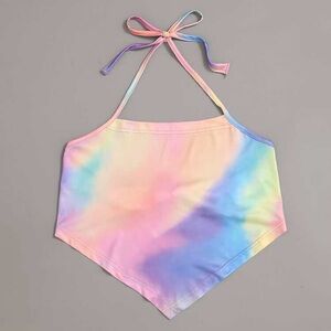 Colorful Tie-Dye Halter Top
